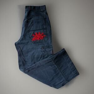 Vintage JNCO Cargo Pants 32 Black Baggy Y2K Streetwear